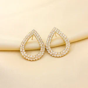 gold LunarLobe stud Earrings
