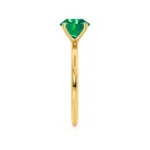 LULU - Radiant Emerald 18k Yellow Gold Petite Solitaire