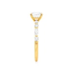 LOUELLA Oval Lab Diamond 18k Yellow Gold Trilogy Ring