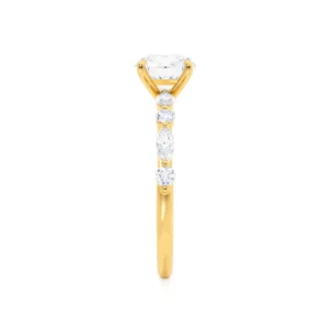 ALLURE Oval Lab Diamond 18k Yellow Gold Scatter Ring