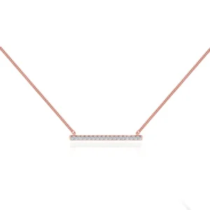 AMAL - Lab Diamond Bar Necklace 18k Yellow Gold