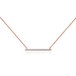 AMAL - Lab Diamond Bar Necklace 18k Rose Gold