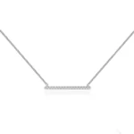 AMAL Lab Diamond Bar Necklace 18k White Gold