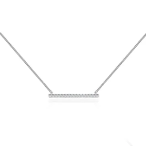 AMAL Lab Diamond Bar Necklace 18k White Gold