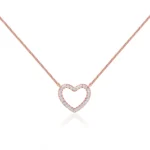 ARMELLE - Heart Lab Diamond Necklace 18k Rose Gold