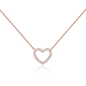 ARMELLE - Heart Lab Diamond Necklace 18k Rose Gold