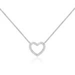 ARMELLE - Heart Lab Diamond Necklace 18k White Gold