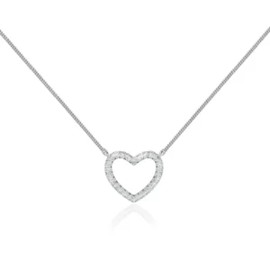 ARMELLE - Heart Lab Diamond Necklace 18k White Gold