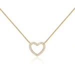 ARMELLE - Heart Lab Diamond Necklace 18k Yellow Gold