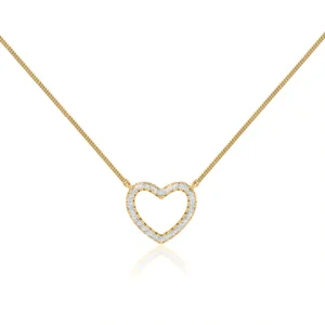 ARMELLE - Heart Lab Diamond Necklace 18k Yellow Gold