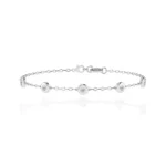 DARINA - Bezel Edge Lab Diamond Bracelet 18k White Gold
