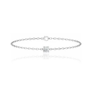 JADA - Lab Diamond Round Solitaire Bracelet 18k White Gold