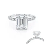 VIOLA Emerald Lab Diamond Platinum Shoulder Set