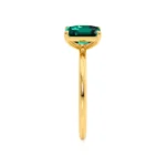 Lab Diamond Pear Cut Ring 18k Yellow Gold