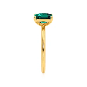 Lab Diamond Pear Cut Ring 18k Yellow Gold