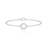 Circle Of Life Lab Diamond Bracelet 18k White Gold