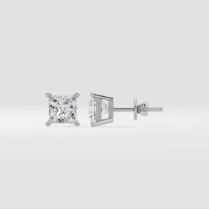 1 Ct Princess Diamond Earrings