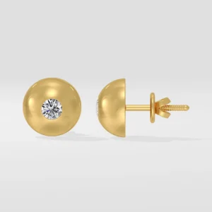 Lab Diamond Earrings Bubble Studs