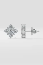 Snowflake Cluster Diamond Earrings