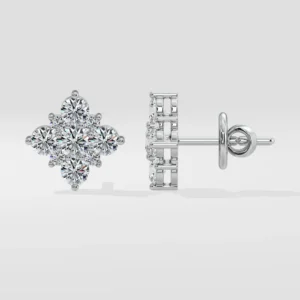 Snowflake Cluster Diamond Earrings