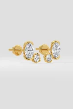Oval Duelle Diamond Earrings