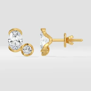 Oval Duelle Diamond Earrings