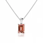 ELIZA - Sapphire 4 Claw Drop Pendant 18k White