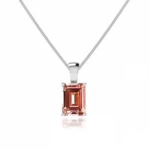 ELIZA - Sapphire 4 Claw Drop Pendant 18k White