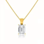 ELIZA - Lab Diamond 4 Claw Drop Pendant 18k Yellow Gold