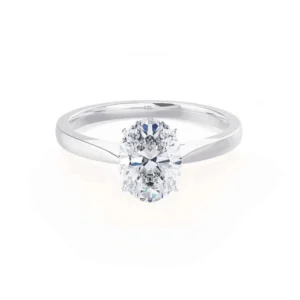 ISABELLA Oval Lab Diamond 950 Platinum Solitaire