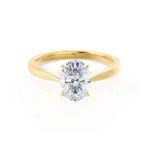 ISABELLA Oval Lab Diamond 18k Yellow Gold Solitaire