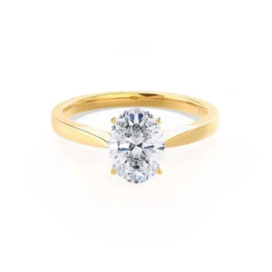 ISABELLA Oval Lab Diamond 18k Yellow Gold Solitaire