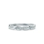 Twist Pavé Platinum Eternity Wedding Band