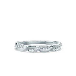 Twist Pavé Platinum Eternity Wedding Band