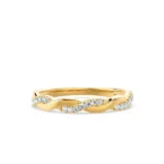 Ring Court Pavé 18k Yellow Gold Eternity Wedding Band