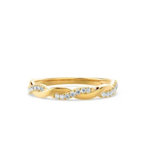Ring Court Pavé 18k Yellow Gold Eternity Wedding Band