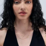 LAINEY - Lab Diamond Bezel Edge Necklace 18k Rose Gold