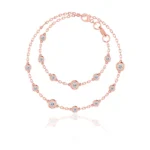 LAINEY - Lab Diamond Bezel Edge Necklace 18k Rose Gold