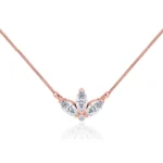 LENA - Marquise Petal Lab Diamond Necklace 18k Rose Gold