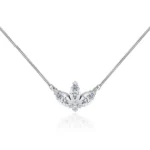 LENA - Marquise Petal Lab Diamond Necklace 18k White Gold