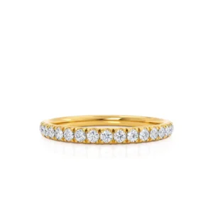 Micro Pavé 18k Yellow Gold Eternity Wedding Band Ring