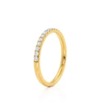 Micro Pavé 18k Yellow Gold Eternity Wedding Band Ring