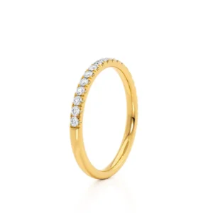 Micro Pavé 18k Yellow Gold Eternity Wedding Band Ring