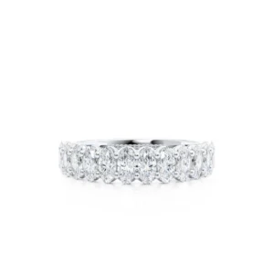 Aurelia Oval Lab Diamond 950 Platinum Pave Eternity Band