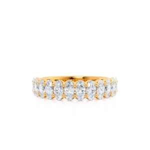 Aurelia Oval Diamond 18k Yellow Gold Pave Eternity Band