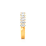 Aurelia Oval Diamond 18k Yellow Gold Pave Eternity Band