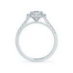 ESME Emerald Lab Diamond & Diamond 18k White Gold Halo