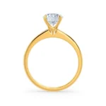 GRACE Round Lab Diamond 18k Yellow Gold Solitaire Ring