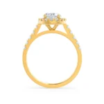 ROSA Oval Lab Diamond 18k Yellow Gold Halo