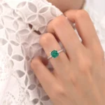 LIVELY - 18k White Gold Petite Hidden Halo Ring